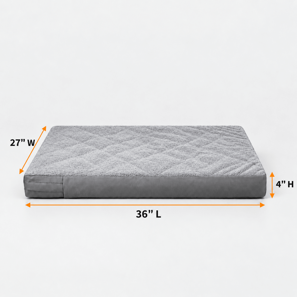 Dog Bed Cover Grey 36”Lx27”Wx4”H - Explore Land