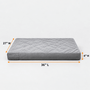 Dog Bed Cover Grey 36”Lx27”Wx4”H - Explore Land