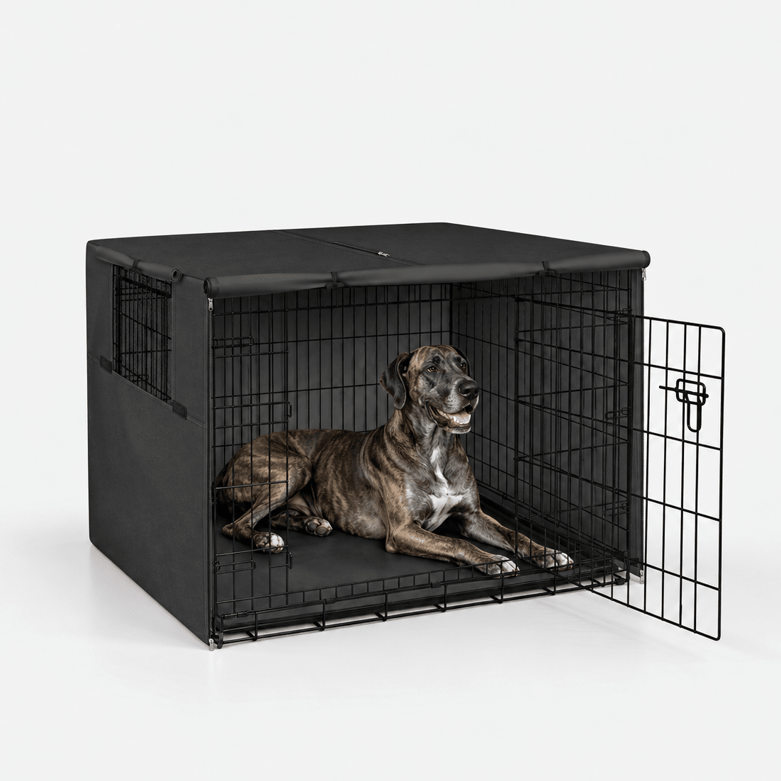 Dog Crate Cover 24.0"L x 18.0"W x 20.0"H Black - Explore Land