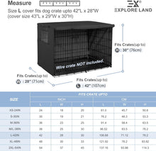 Dog Crate Cover 24.0"L x 18.0"W x 20.0"H Black - Explore Land