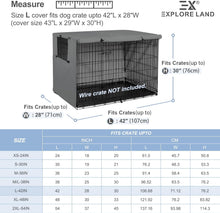 Dog Crate Cover 24.0"L x 18.0"W x 20.0"H Grey - Explore Land