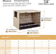 Dog Crate Cover 24.0"L x 18.0"W x 20.0"H Tan - Explore Land