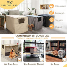 Dog Crate Cover 24.0"L x 18.0"W x 20.0"H Tan - Explore Land