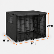 Dog Crate Cover Black 24.0"L x 18.0"W x 20.0"H - Explore Land