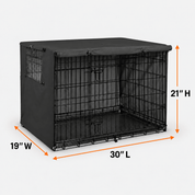 Dog Crate Cover Black 30.0"L x 19.0"W x 21.0"H - Explore Land