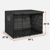 Dog Crate Cover Black 54.0"L x 37.0"W x 45.0"H - Explore Land