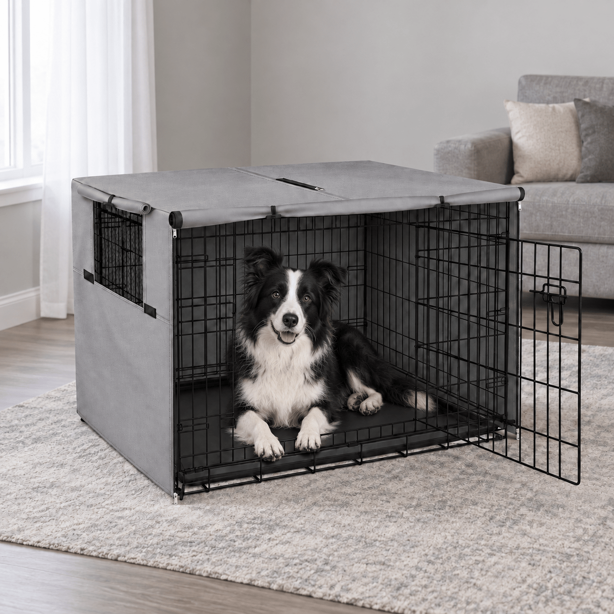 Dog Crate Cover Grey 24"L x 18"W x 20"H - Explore Land