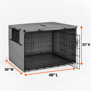 Dog Crate Cover Grey 48.0"L x 30.0"W x 33.0"H - Explore Lan