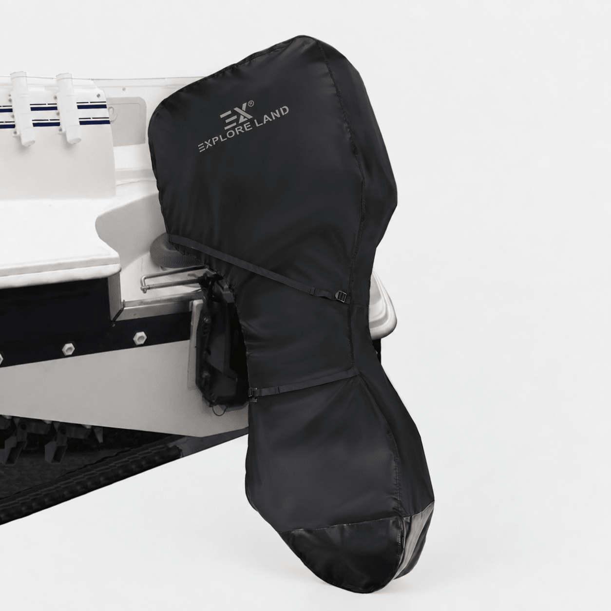 Full Outboard Motor Cover Black 100-150 HP - Explore Land