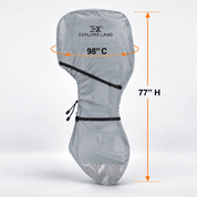 Full Outboard Motor Cover Grey 150-250 HP - Explore Land