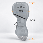 Full Outboard Motor Cover Grey 30 HP - Explore Land