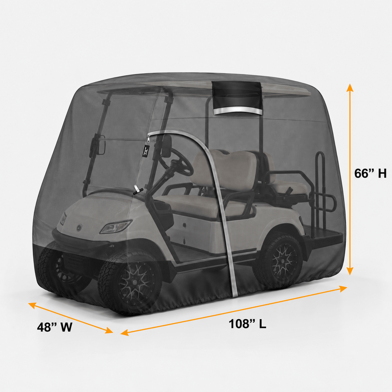 Golf Cart Cover 4 person (108L x 48 W x66H inch) - Explore Land