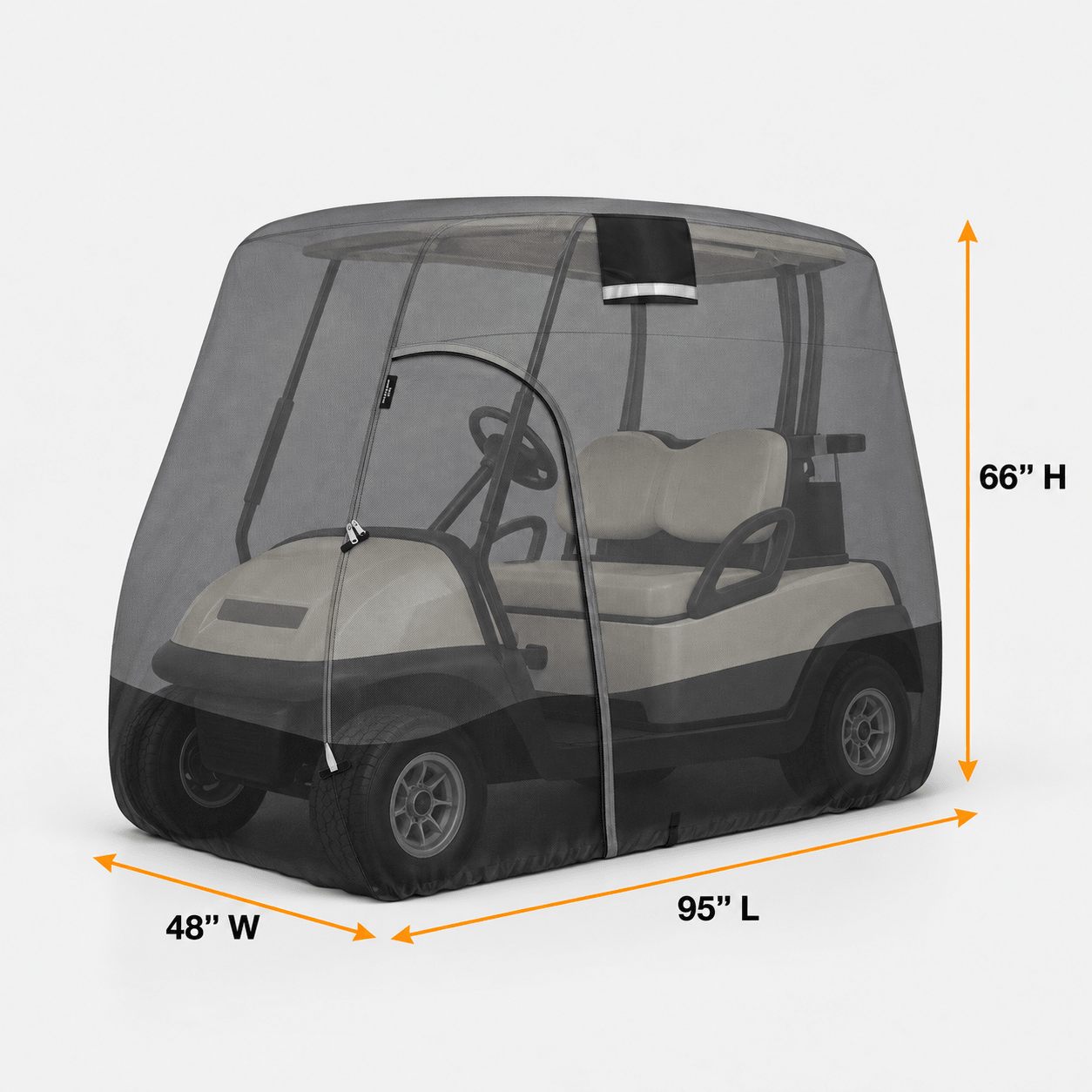 Golf Cart Cover 4 person (108L x 48 W x66H inch) - Explore Land