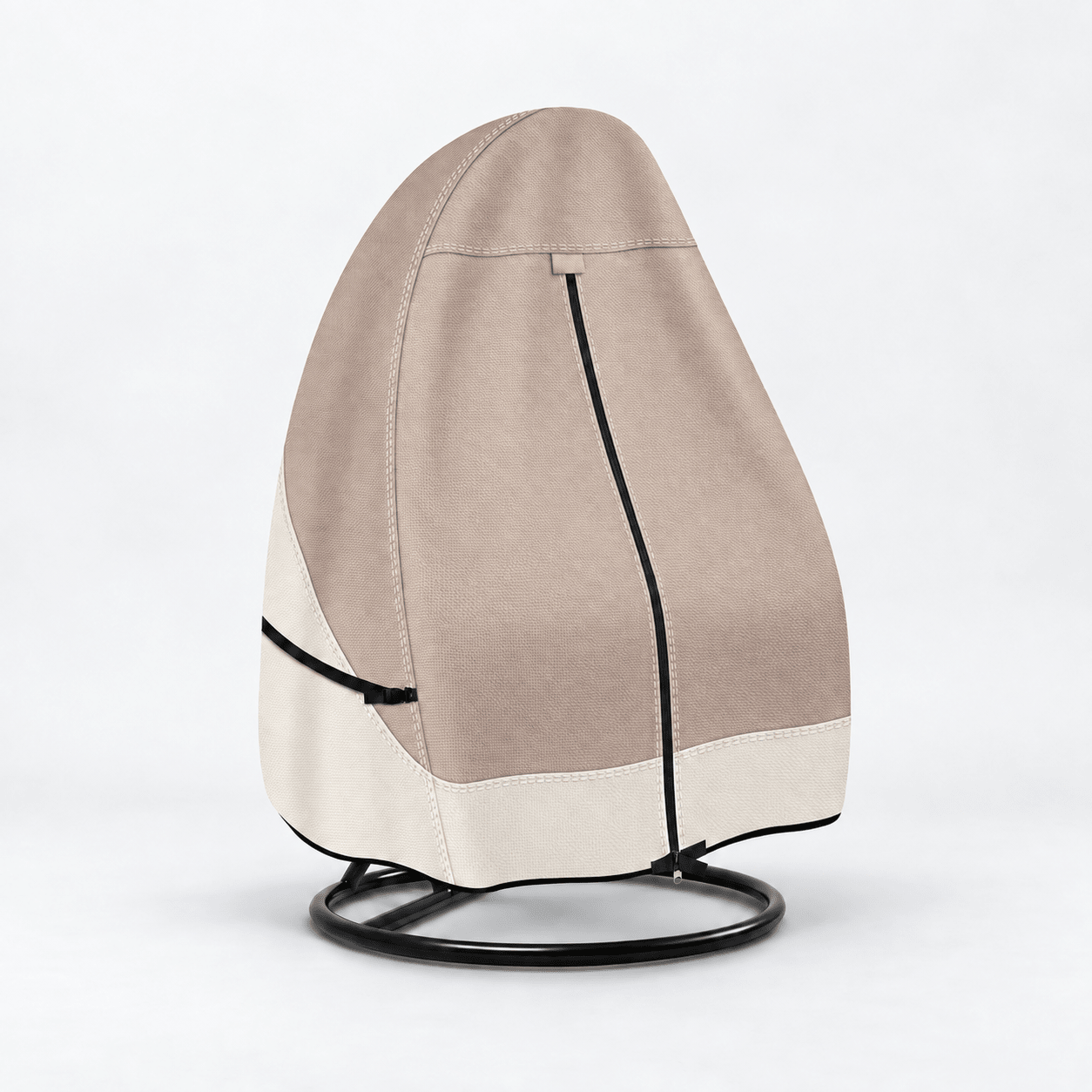 Hanging Egg Chair Cover Beige Double Seat - Explore Land