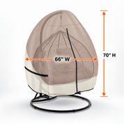 Hanging Egg Chair Cover Light Tan & Khaki Double Seat - Explore Land