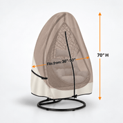 Hanging Egg Chair Cover Light Tan & Khaki Double Seat - Explore Land