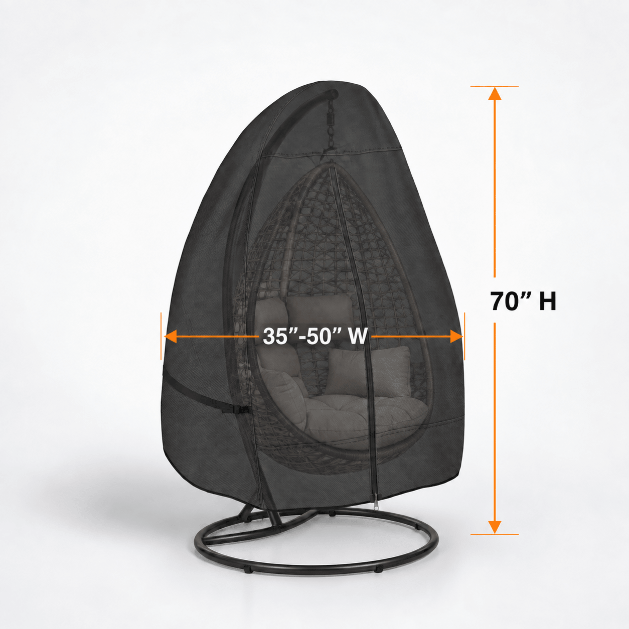 Hanging Egg Chair Cover Light Tan & Khaki Double Seat - Explore Land