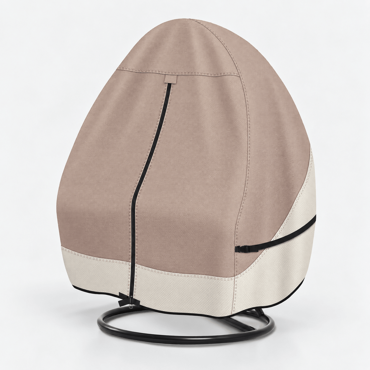 Hanging Egg Chair Cover Light Tan & Khaki Double Seat - Explore Land