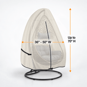 Hanging Egg Chair Cover Light Tan & Khaki Double Seat - Explore Land