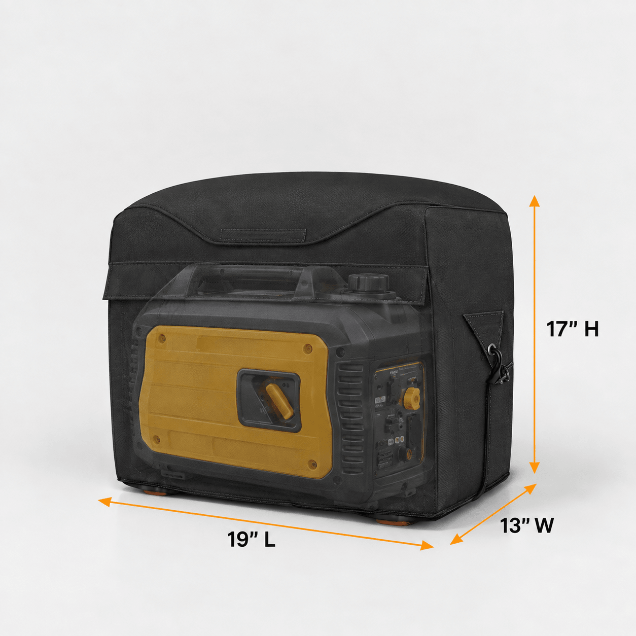 Inverter Generator Cover Black 19"L x 13"W x 17"H - Explore Land