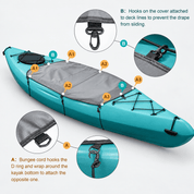 Kayak Cockpit Cover Grey 44L x 28W - Explore Land