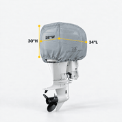 Outboard Motor Cover Grey up to 25 HP - Explore Land