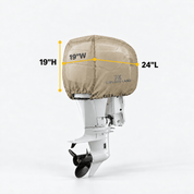 Outboard Motor Cover Tan up to 25 HP - Explore Land