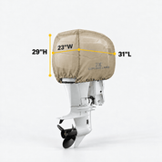Outboard Motor Cover Tan up to 25 HP - Explore Land