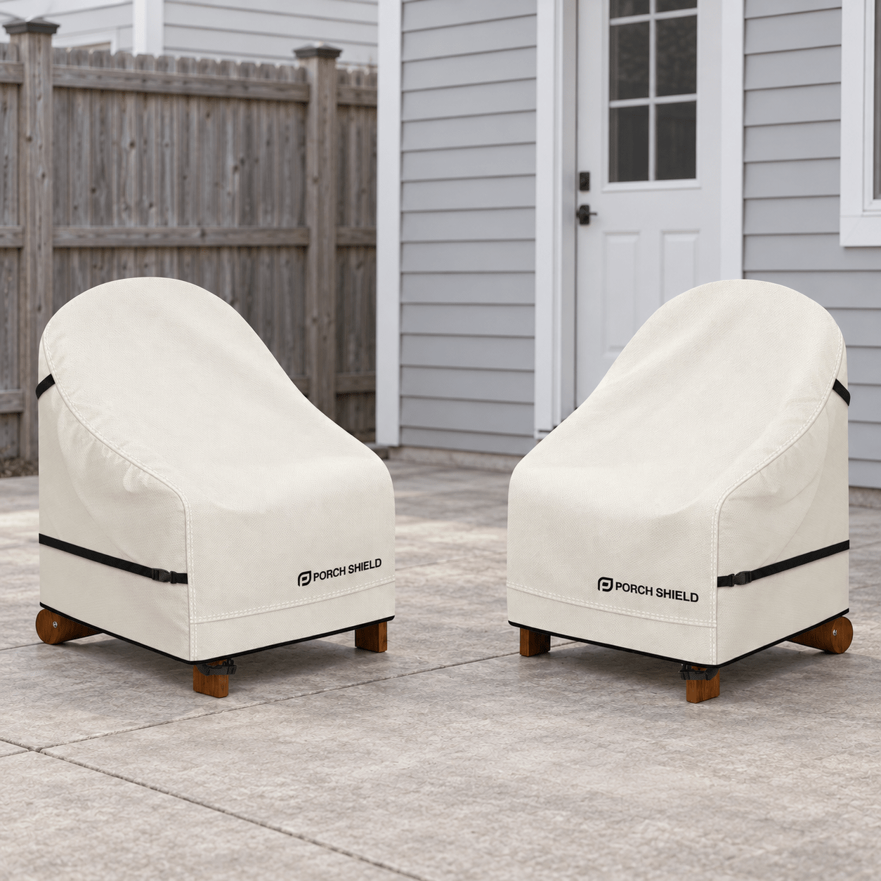 Outdoor Chair Cover-Adirondack 2 Pack Beige 28"W x 30"D x 36"H - Explore Land