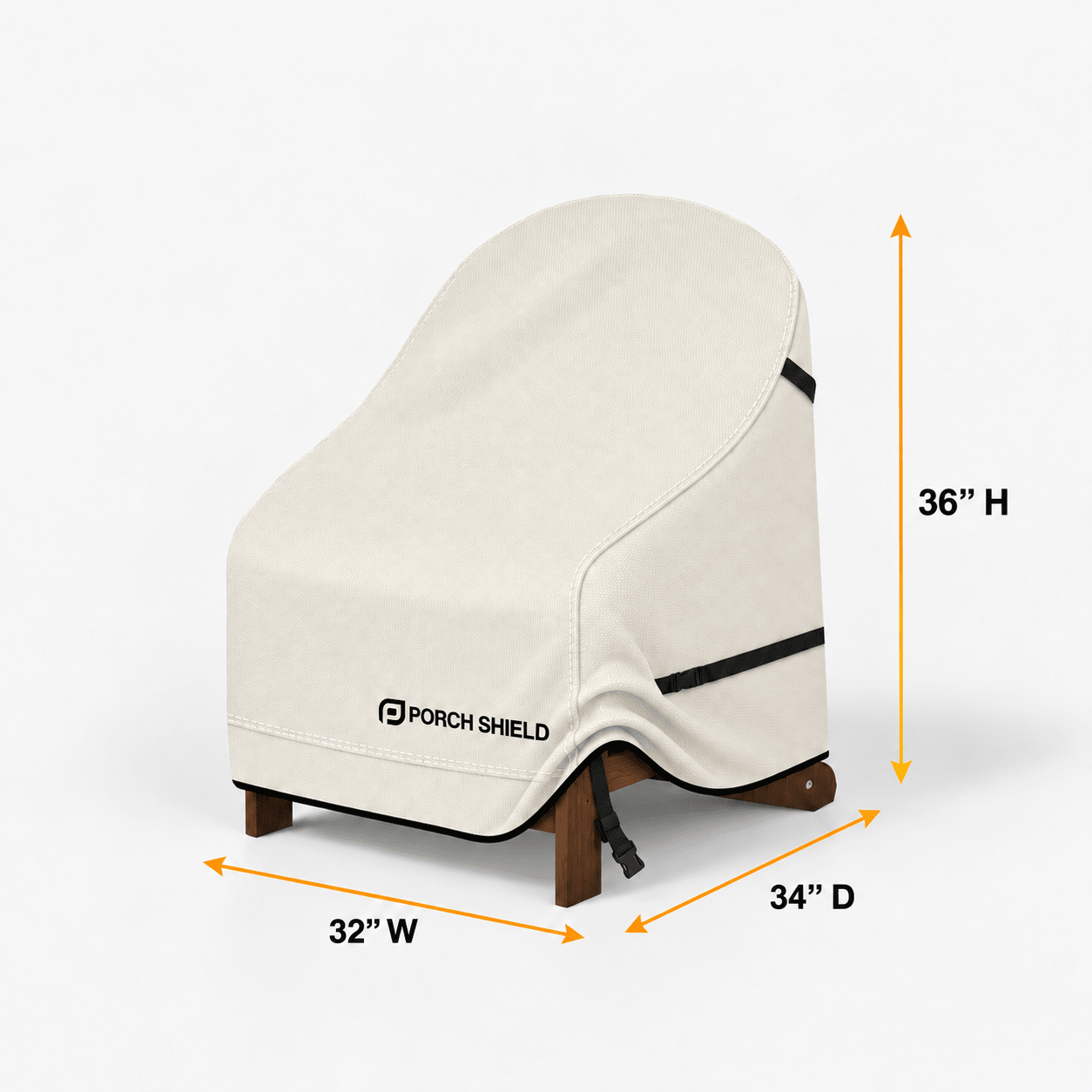 Outdoor Chair Cover-Adirondack 2 Pack Beige 32"W x 34"D x 36"H - Explore Land