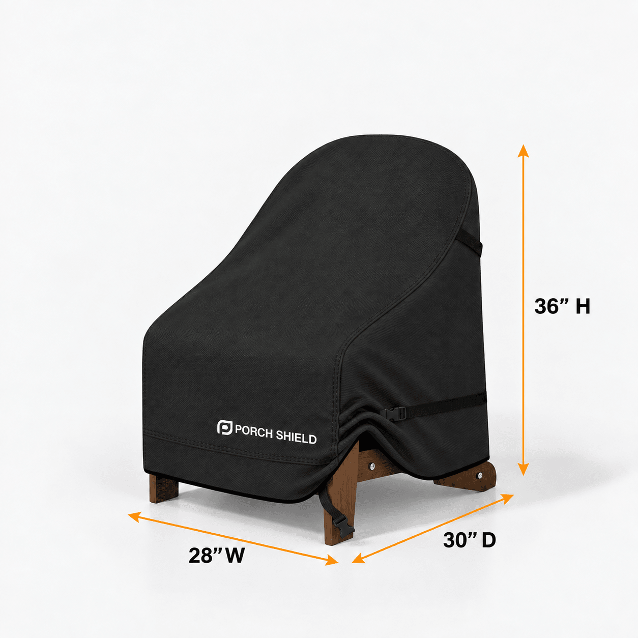 Outdoor Chair Cover-Adirondack 2 Pack Black 32"W x 34"D x 36"H - Explore Land