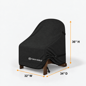 Outdoor Chair Cover-Adirondack 2 Pack Black 32"W x 34"D x 36"H - Explore Land
