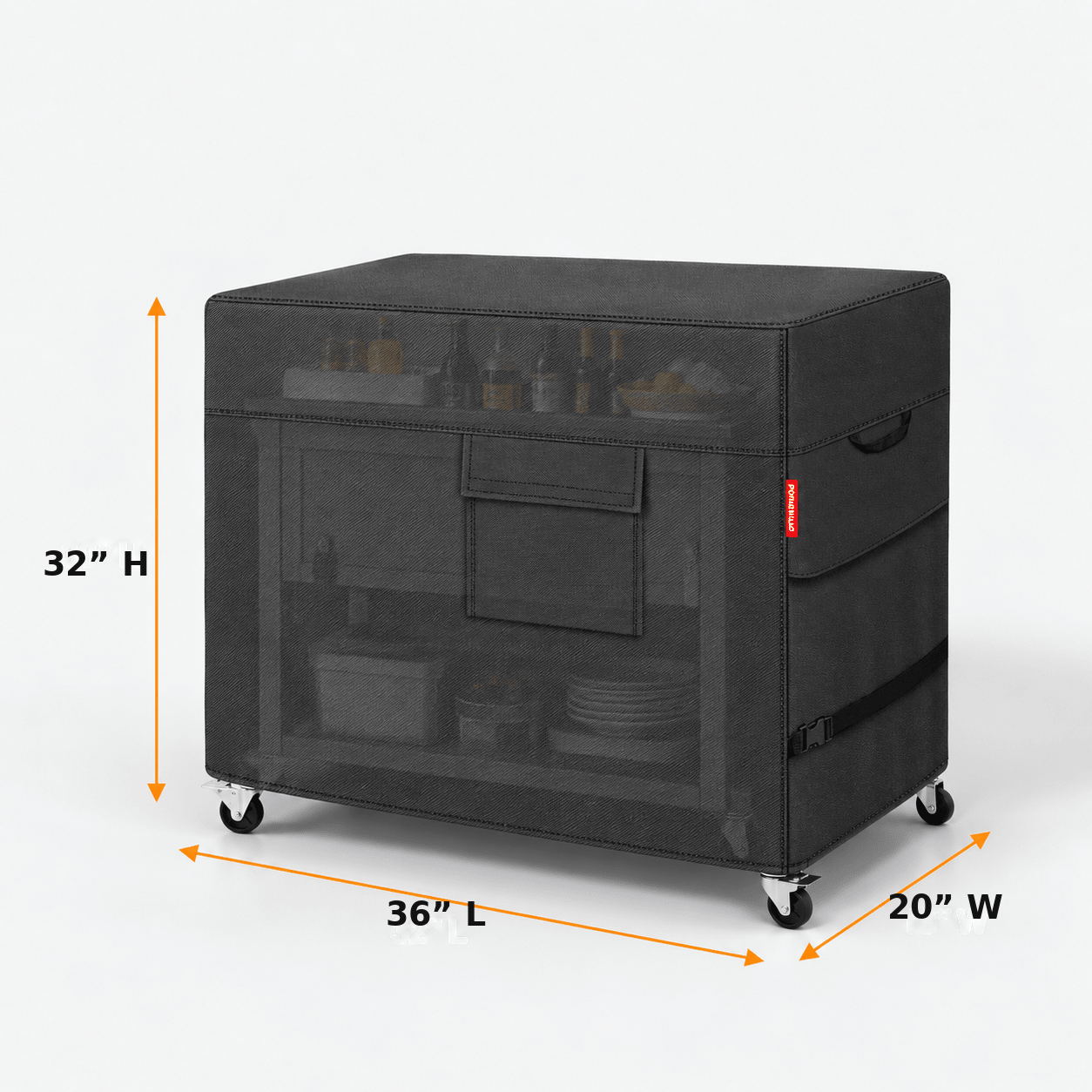 Outdoor Cooler Cart Cover Black 362032 - Explore Land