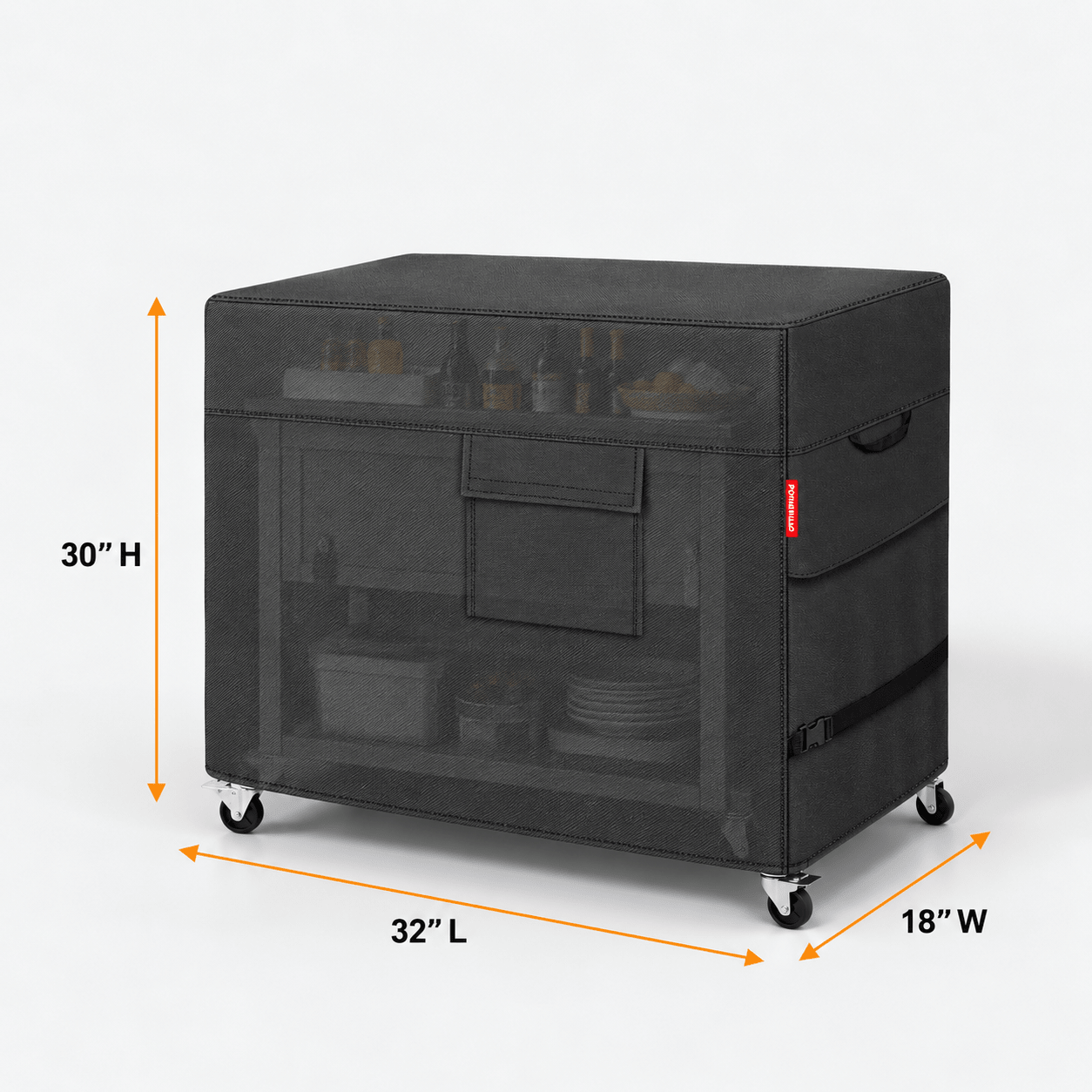 Outdoor Cooler Cart Cover Black 321830 - Explore Land