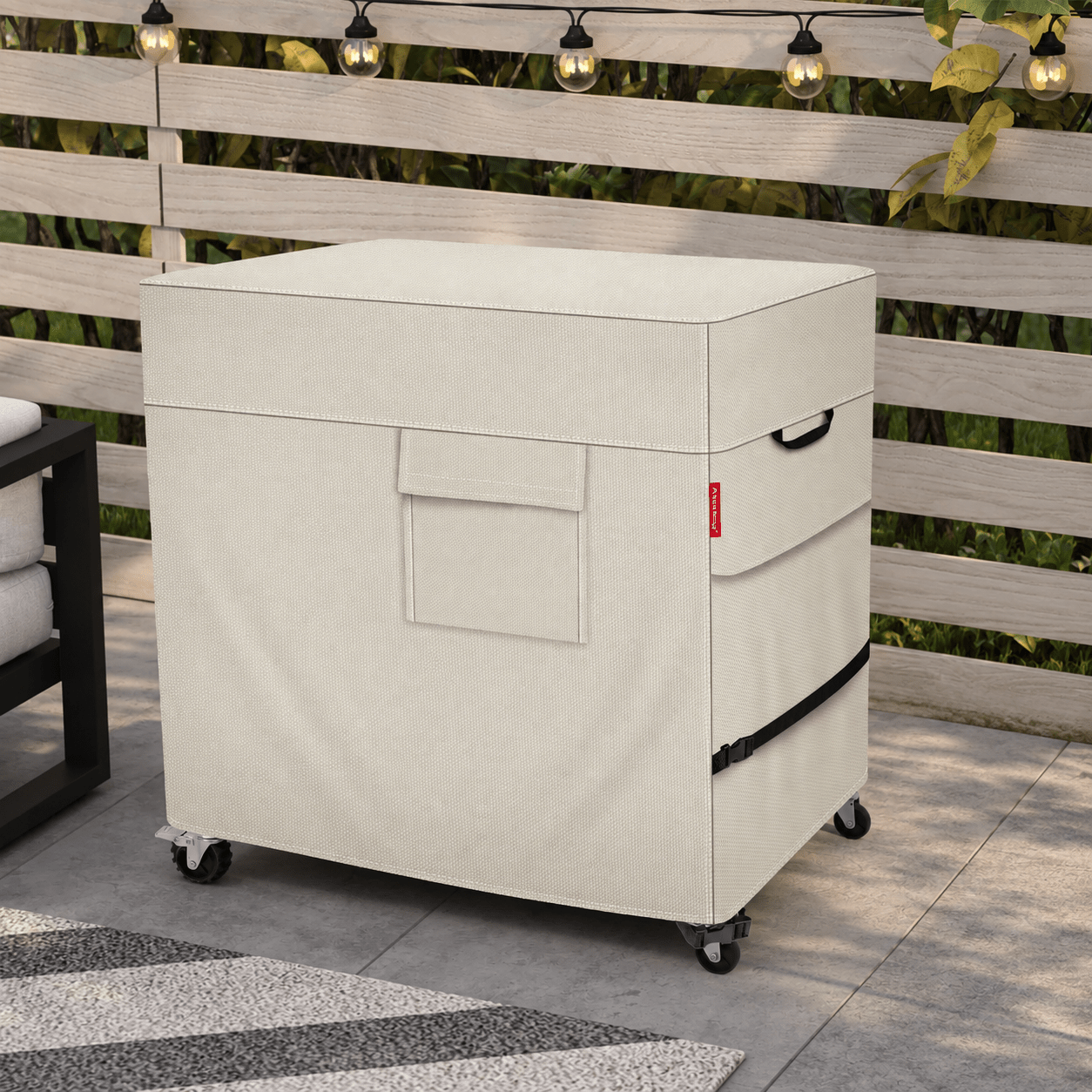 Outdoor Cooler Cart Cover Light Tan 36"L x 20"W x 32"H - Explore Land