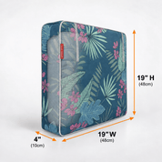 Outdoor Cushion Cover Summer Blossom 19"W x 19"D x 4"H - Explore Land
