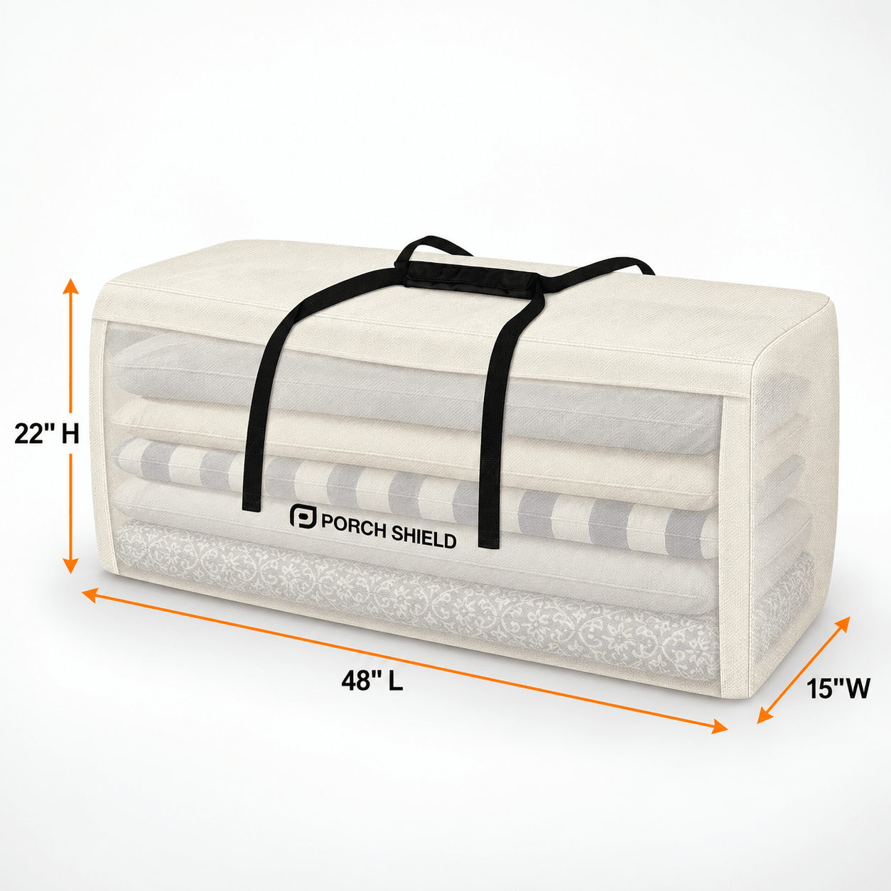 Patio Cushion Storage Bag Beige481522 - Explore Land