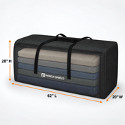 Patio Cushion Storage Bag Black 62"L x 20"W x 28"H - Explore Land