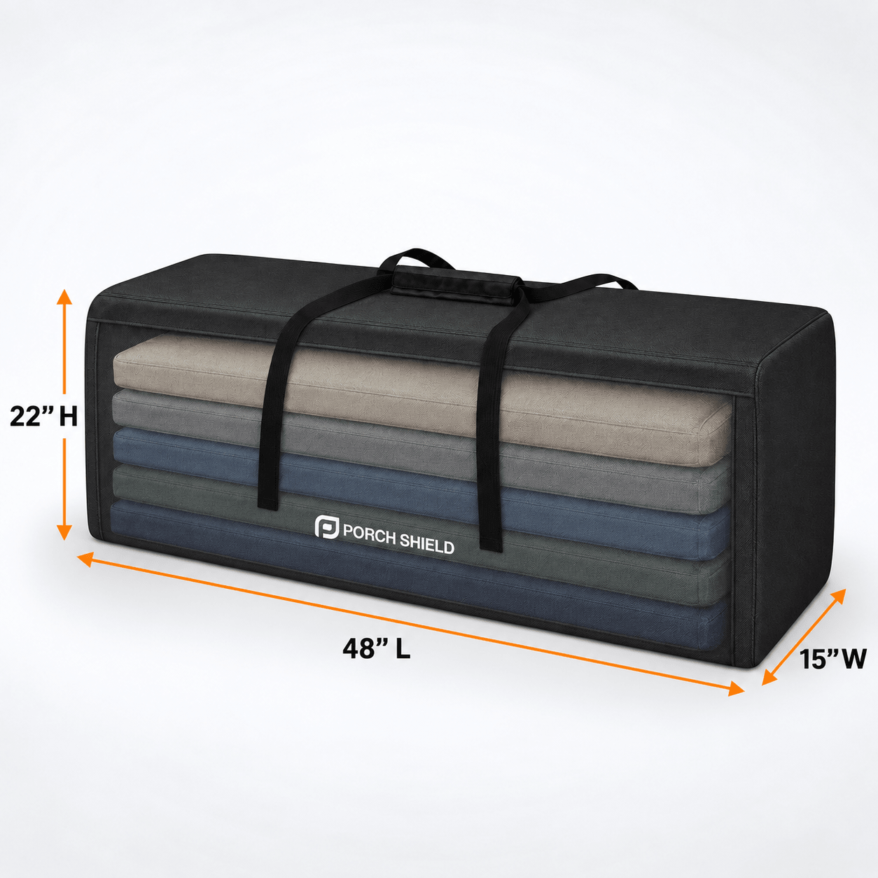 Patio Cushion Storage Bag Black 481522 - Explore Land