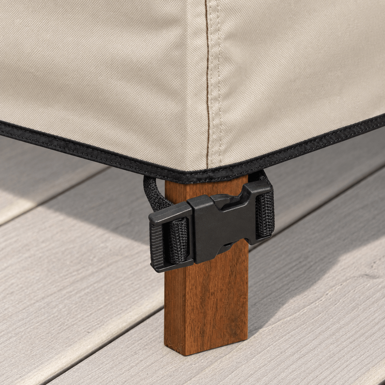 Patio Table Cover Black Square - 55x55 inch - Explore Land