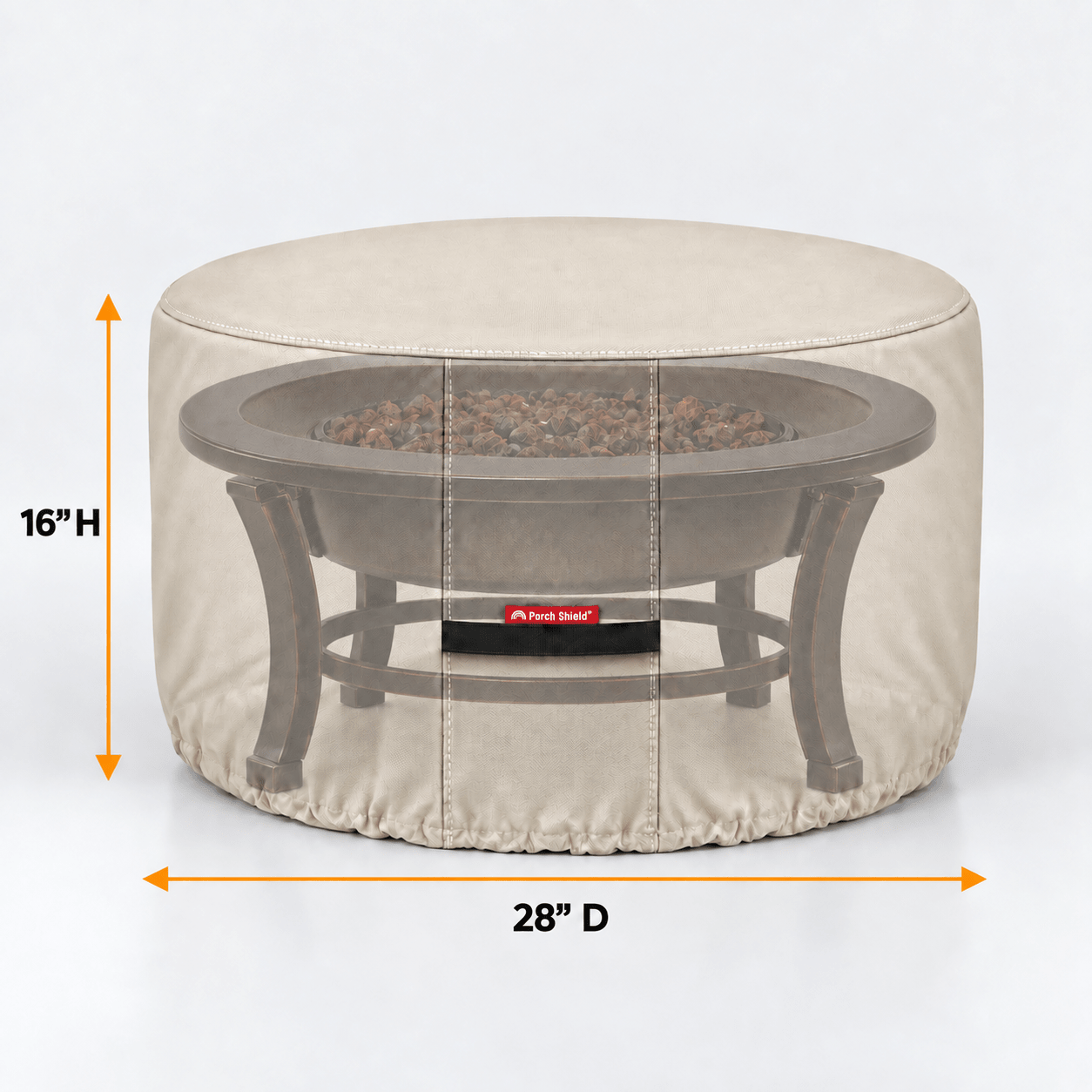 Round - Fire Pit Cover Beige28- Explore Land