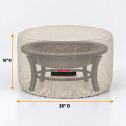 Round - Fire Pit Cover Beige28- Explore Land