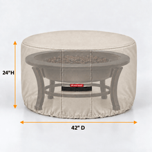 Round - Fire Pit Cover Beige 44"D x 24"H - Explore Land