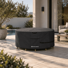 Round - Fire Pit Cover Beige 44"D x 24"H - Explore Land