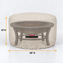 Round - Fire Pit Cover Beige 44"D x 24"H - Explore Land