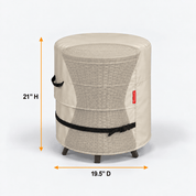 Round Patio Cooler Table Cover Beige - Explore Land