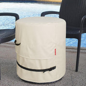 Round Patio Cooler Table Cover 茶色 - Explore Land