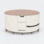 Round Patio Table Cover Round - 76”D x 28”H Black - Explore Land