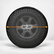 Spare Tire Cover Black Diameters 20"-21.75" - Explore Land