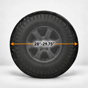 Spare Tire Cover Black Diameters 20"-21.75" - Explore Land